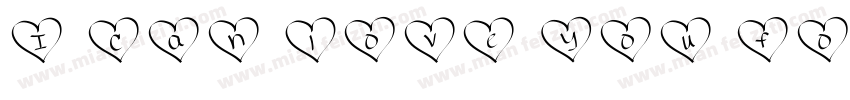 I can love you fo字体转换